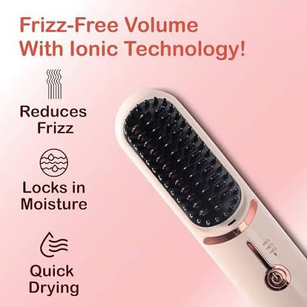 Portable Cordless Hair Straightener Brush